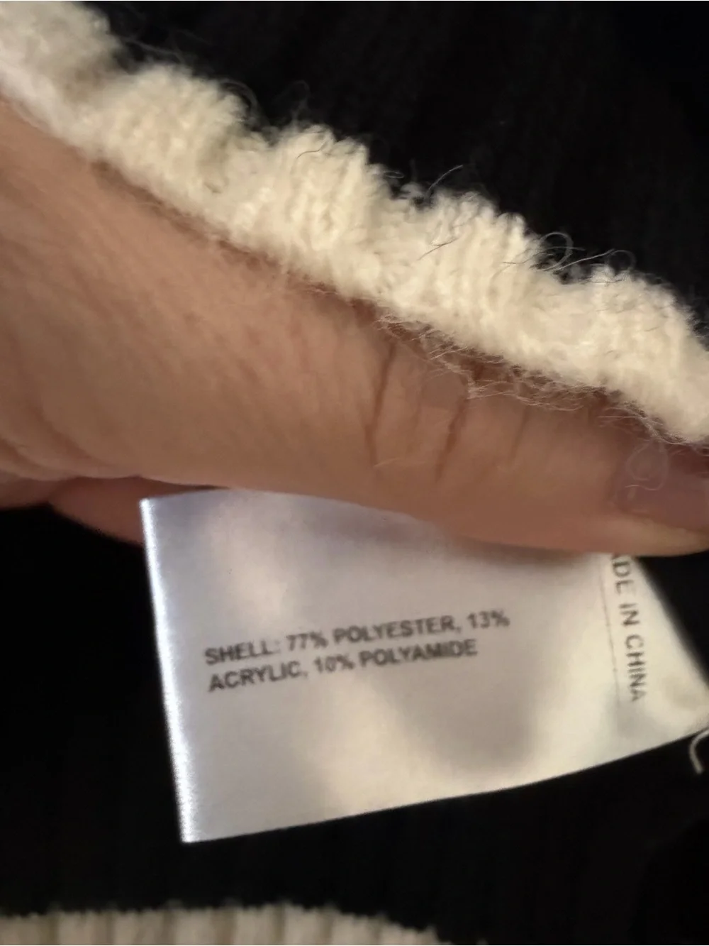 Cider Black Crewneck Sweater with Cream Contrast Trim